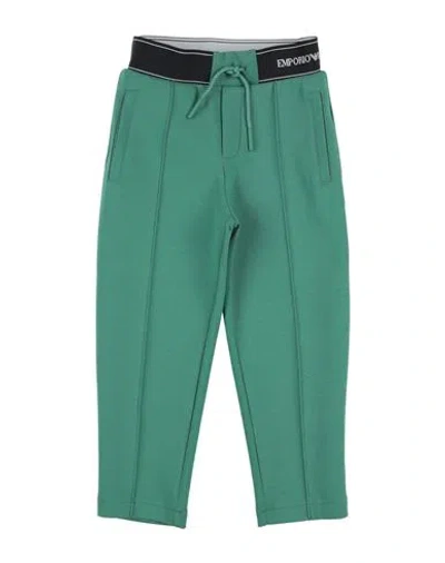 Emporio Armani Babies'  Toddler Boy Pants Green Size 6 Cotton, Polyester, Elastane, Polyamide
