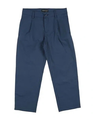 Emporio Armani Babies'  Toddler Boy Pants Navy Size 6 Cotton, Polyester, Elastane