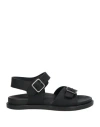 Emporio Armani Toddler Boy Sandals Black Size 10c Cow Leather In Black