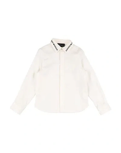 Emporio Armani Babies'  Toddler Boy Shirt Ivory Size 6 Cotton