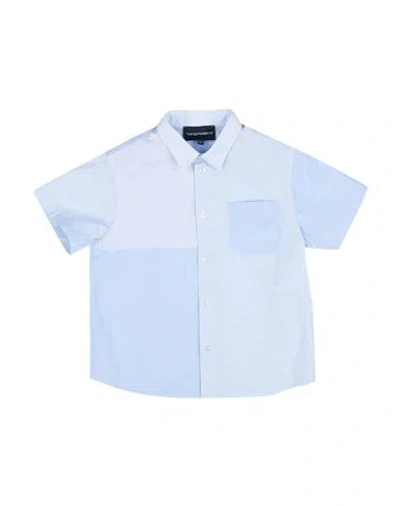 Emporio Armani Babies'  Toddler Boy Shirt Sky Blue Size 6 Cotton