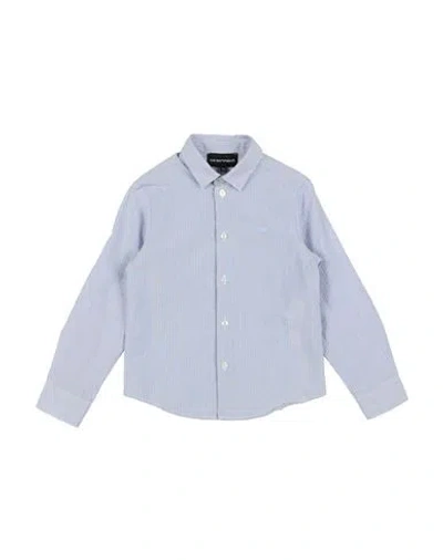 Emporio Armani Babies'  Toddler Boy Shirt Slate Blue Size 6 Cotton