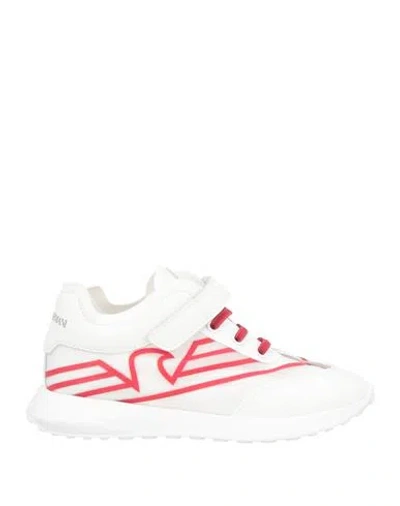 Emporio Armani Babies'  Toddler Boy Sneakers White Size 10c Textile Fibers