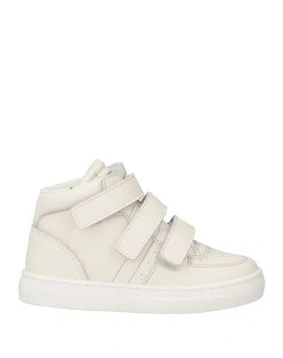 Emporio Armani Babies'  Toddler Boy Sneakers White Size 8.5c Leather In Neutral