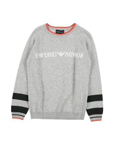 Emporio Armani Babies'  Toddler Boy Sweater Grey Size 6 Viscose, Cotton, Polyamide, Wool, Cashmere