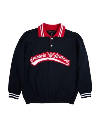 Emporio Armani Babies'  Toddler Boy Sweater Midnight Blue Size 6 Cotton In Black