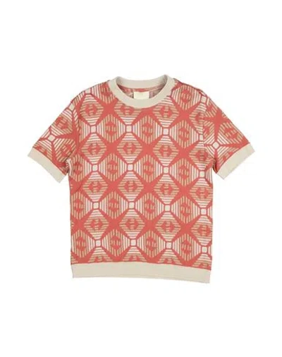 Emporio Armani Kids'  Toddler Boy Sweater Rust Size 6 Cotton