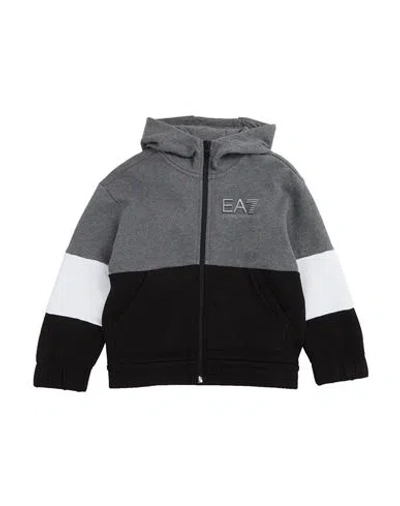 Emporio Armani Babies'  Toddler Boy Sweatshirt Black Size 6 Cotton, Elastane