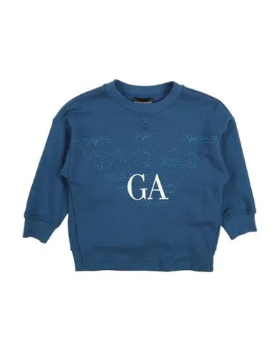 Emporio Armani Babies'  Toddler Boy Sweatshirt Blue Size 6 Cotton, Elastane