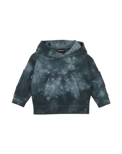 Emporio Armani Babies'  Toddler Boy Sweatshirt Dark Green Size 7 Cotton, Polyester, Elastane