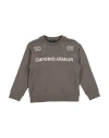 Emporio Armani Toddler Boy Sweatshirt Khaki Size 7 Cotton, Elastane In Gray