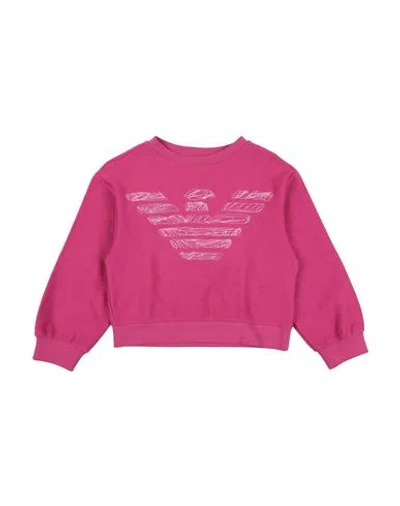 Emporio Armani Babies'  Toddler Boy Sweatshirt Magenta Size 6 Cotton, Polyester In Pink