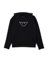 Emporio Armani Toddler Boy Sweatshirt Midnight Blue Size 4 Cotton, Polyester, Elastane In Black