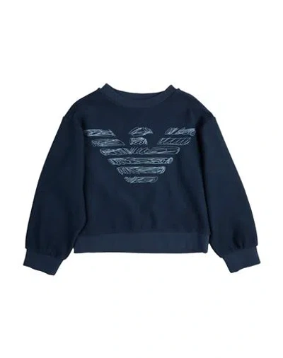 Emporio Armani Babies'  Toddler Boy Sweatshirt Navy Size 7 Cotton, Polyester In Blue