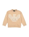 Emporio Armani Toddler Boy Sweatshirt Sand Size 6 Cotton, Polyester, Elastane In Brown