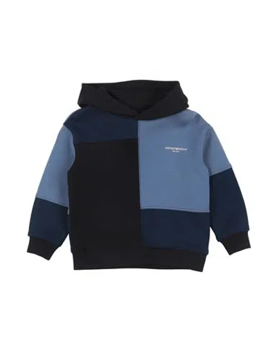 Emporio Armani Babies'  Toddler Boy Sweatshirt Slate Blue Size 6 Cotton, Polyester, Elastane