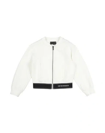 Emporio Armani Babies'  Toddler Boy Sweatshirt White Size 6 Cotton, Polyester, Elastane, Polyamide