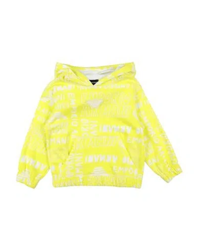 Emporio Armani Kids'  Toddler Boy Sweatshirt Yellow Size 6 Cotton