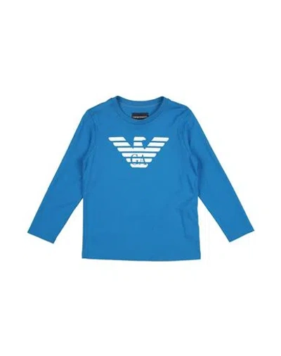 Emporio Armani Babies'  Toddler Boy T-shirt Azure Size 5 Cotton