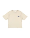Emporio Armani Babies'  Toddler Boy T-shirt Beige Size 6 Organic Cotton