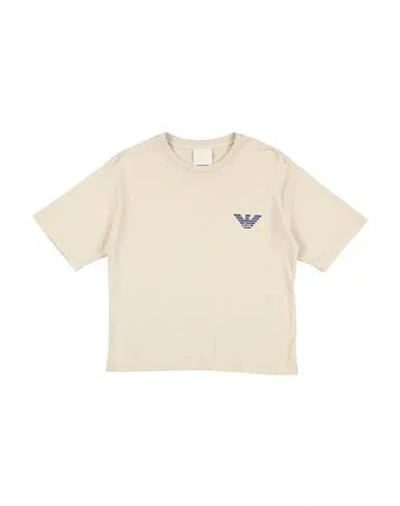 Emporio Armani Babies'  Toddler Boy T-shirt Beige Size 6 Organic Cotton