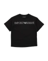 Emporio Armani Toddler Boy T-shirt Black Size 6 Cotton In Black