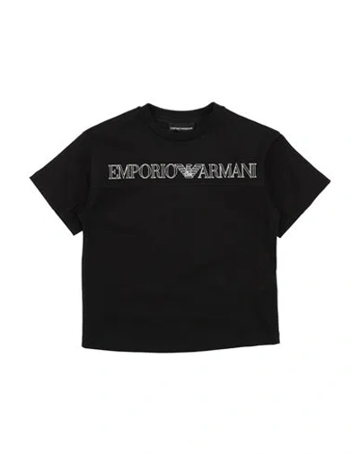Emporio Armani Babies'  Toddler Boy T-shirt Black Size 6 Cotton