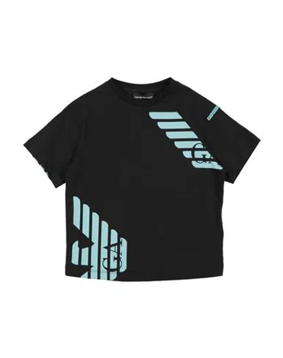 Emporio Armani Babies'  Toddler Boy T-shirt Black Size 6 Cotton