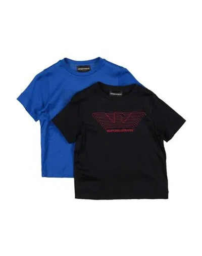 Emporio Armani Babies'  Toddler Boy T-shirt Black Size 6 Lyocell, Cotton