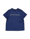 Emporio Armani Babies'  Toddler Boy T-shirt Blue Size 6 Lyocell, Cotton