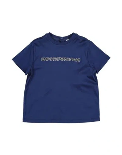 Emporio Armani Babies'  Toddler Boy T-shirt Blue Size 6 Lyocell, Cotton