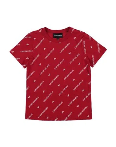 Emporio Armani Babies'  Toddler Boy T-shirt Brick Red Size 6 Cotton