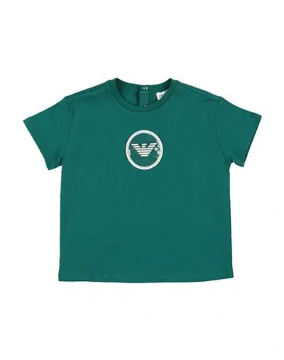 Emporio Armani Babies'  Toddler Boy T-shirt Emerald Green Size 3 Cotton