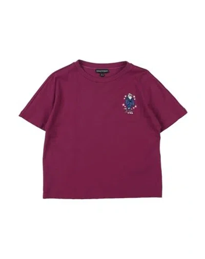 Emporio Armani Babies'  Toddler Boy T-shirt Garnet Size 6 Cotton