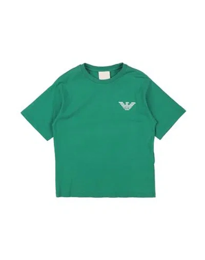 Emporio Armani Babies'  Toddler Boy T-shirt Green Size 6 Cotton