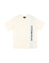 Emporio Armani Toddler Boy T-shirt Ivory Size 6 Cotton In Pink
