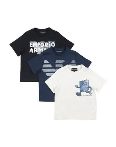 Emporio Armani Babies'  Toddler Boy T-shirt Ivory Size 7 Cotton In Multi