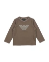 Emporio Armani Toddler Boy T-shirt Khaki Size 6 Cotton In Brown