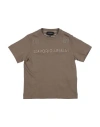 Emporio Armani Toddler Boy T-shirt Khaki Size 7 Cotton, Polyester In Brown