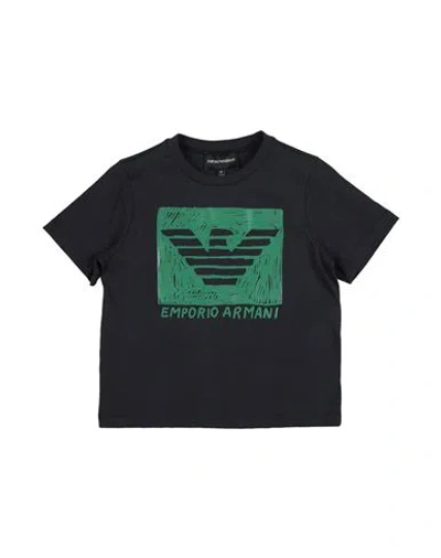 Emporio Armani Babies'  Toddler Boy T-shirt Midnight Blue Size 6 Cotton