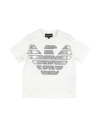 Emporio Armani Toddler Boy T-shirt Off White Size 4 Lyocell, Cotton, Polyamide, Polyurethane