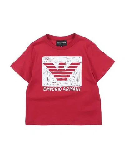 Emporio Armani Babies'  Toddler Boy T-shirt Red Size 6 Cotton