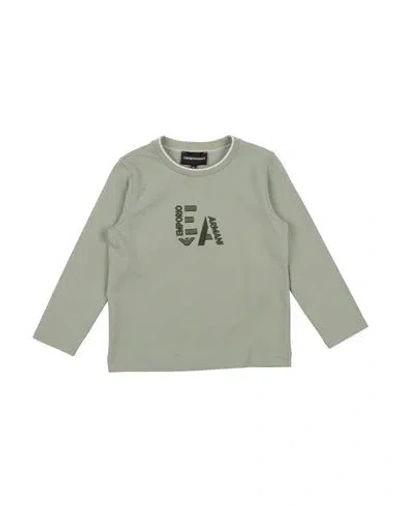 Emporio Armani Babies'  Toddler Boy T-shirt Sage Green Size 6 Cotton In Gray