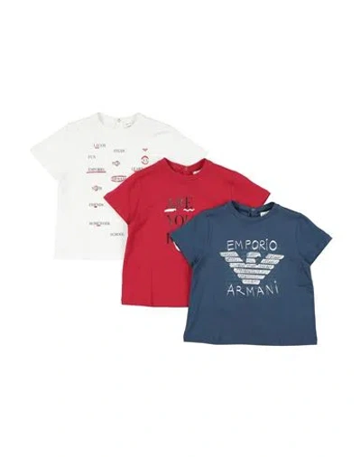 Emporio Armani Babies'  Toddler Boy T-shirt Slate Blue Size 3 Cotton In Red