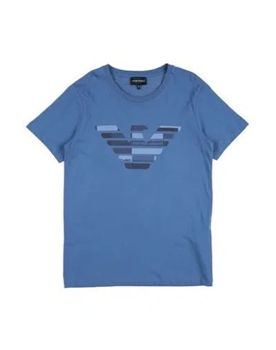 Emporio Armani Babies'  Toddler Boy T-shirt Slate Blue Size 6 Cotton