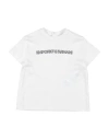 Emporio Armani Toddler Boy T-shirt White Size 3 Lyocell, Cotton