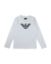 Emporio Armani Babies'  Toddler Boy T-shirt White Size 6 Cotton In Blue