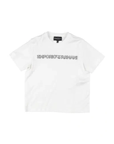 Emporio Armani Babies'  Toddler Boy T-shirt White Size 6 Lyocell, Cotton