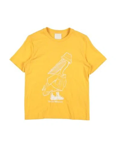 Emporio Armani Babies'  Toddler Boy T-shirt Yellow Size 6 Organic Cotton