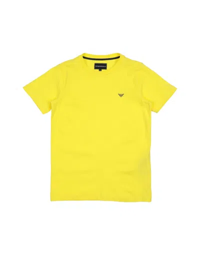 Emporio Armani Kids'  T-shirts In Yellow